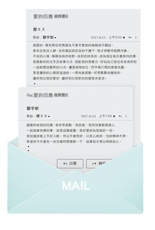 根據台北地院6月受理的離婚官司資料，揭露了鄒宇新與廖女的電子郵件情書，曖昧對話證明2人關係並非空穴來風。（示意畫面）