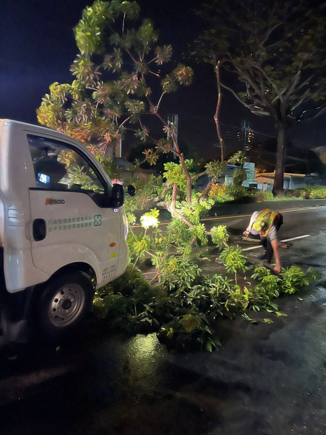 ▲▼台中市多處因連日強降雨造成路樹倒塌、山坡落石意外。（圖／記者哈勇嘎奧翻攝）