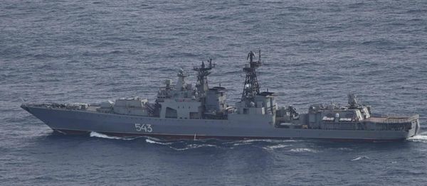 ▲▼俄羅斯無畏級驅逐艦（Udaloy-class destroyer）。（圖／翻攝自日本防衛省統合幕僚監部）
