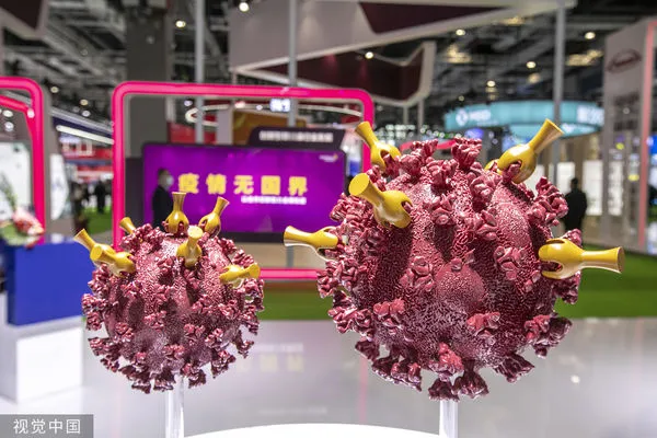 ▲新冠病毒及中和抗體模型。（圖／CFP）