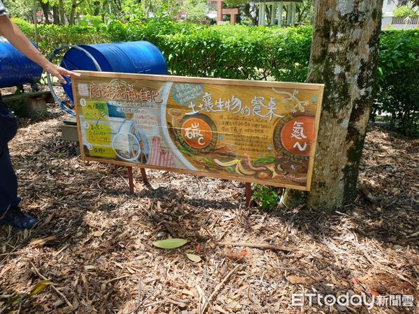 ▲碧雲莊社區裡的「毛小孩便便塔」。（圖／慈濟大學提供，下同）