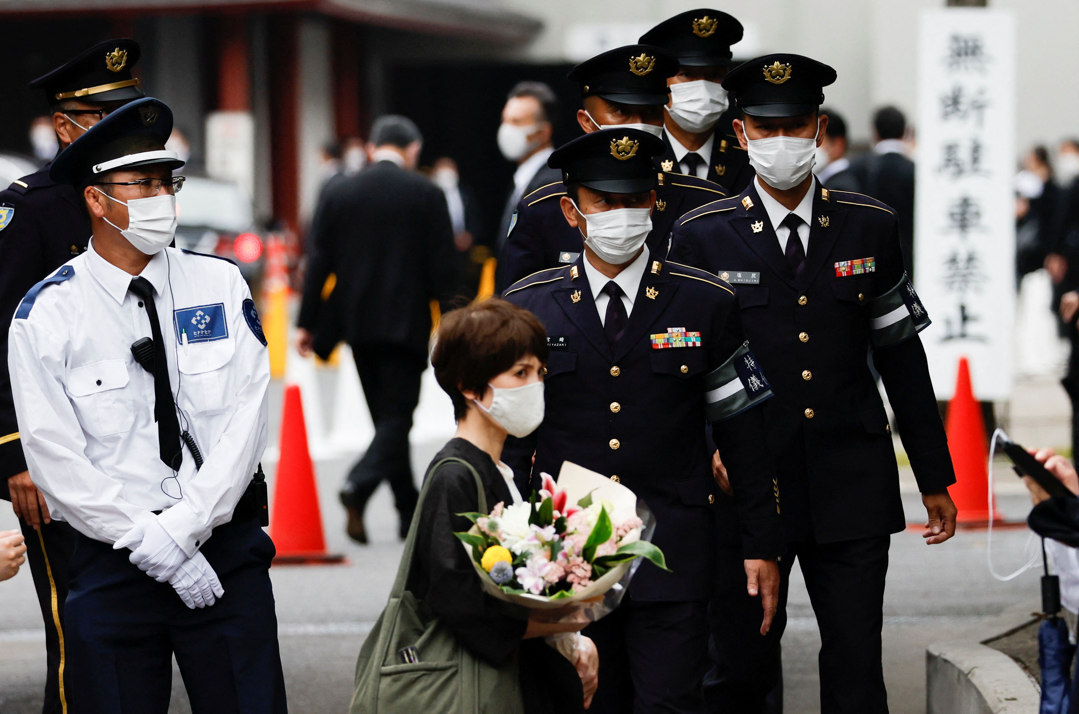 ▲▼ 日本前首相安倍晉三葬禮12日在東京增上寺舉行。（圖／路透）
