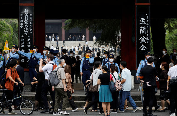 ▲▼ 日本前首相安倍晉三葬禮12日在東京增上寺舉行。（圖／路透）