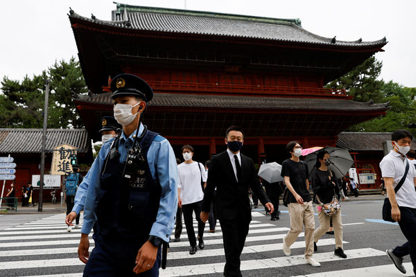 ▲▼ 日本前首相安倍晉三葬禮12日在東京增上寺舉行。（圖／路透）