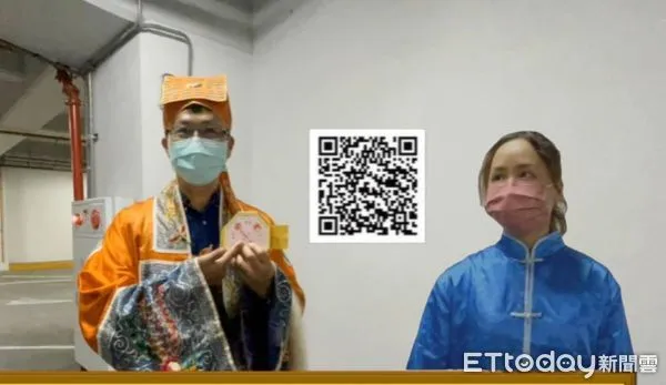 ▲台南市第二分局結合全台最夯的「亞洲的地獄與幽魂展」，與台南市美術館申請合作拍攝萬安45號演習宣傳短片，效果十分吸睛。（圖／二分局提供）