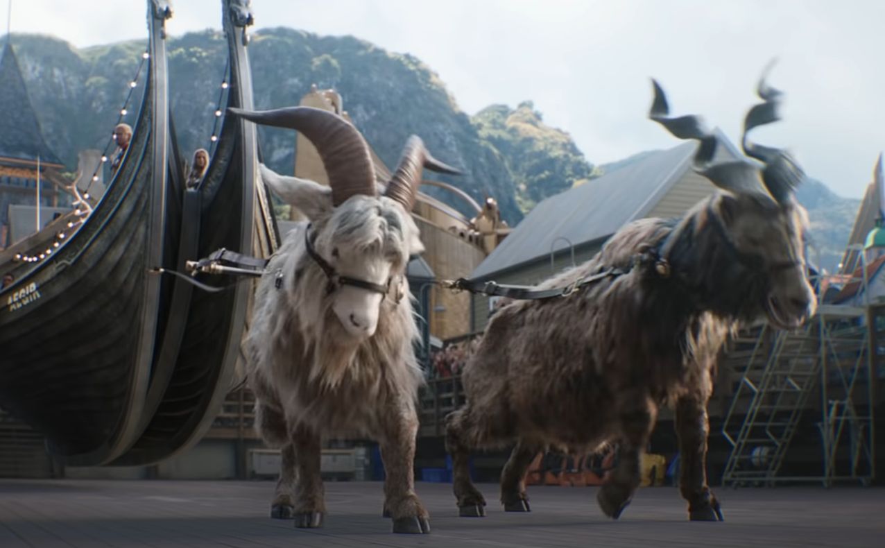 ▲▼《雷神4》裡的「尖叫山羊」是電影一大亮點。（圖／翻攝自YouTube／Marvel Entertainment）