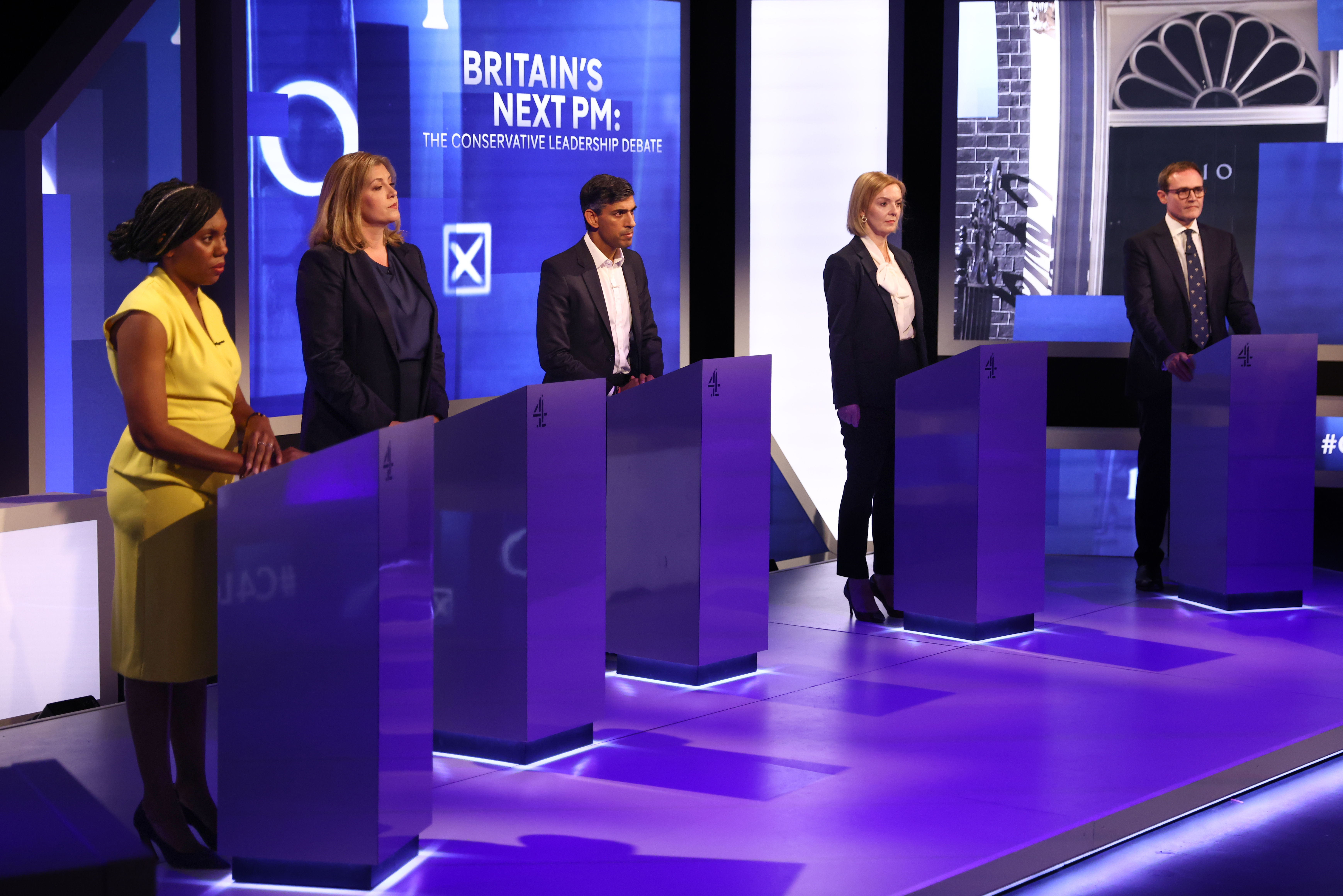 ▲▼ 英國保守黨黨魁之爭，5名候選人15日舉行電視辯論。（圖／達志影像）
