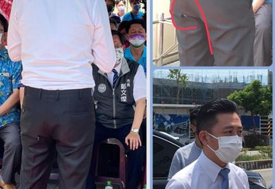 林智堅跑行程跑到褲子破　「以為沒人發現」照片流出了