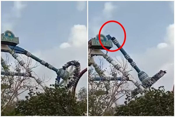 ▲▼印度遊樂園嚴重事故。（圖／翻攝自YouTube／Hu gujarati maru gujarat）