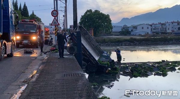 ▲台9線追撞事故，造成1死1傷 。（圖／記者楊漢聲翻攝）