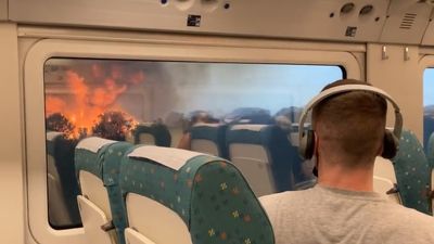 西班牙熱浪搭火車「兩旁野火燃燒ing」　乘客超不安：彷彿世界末日