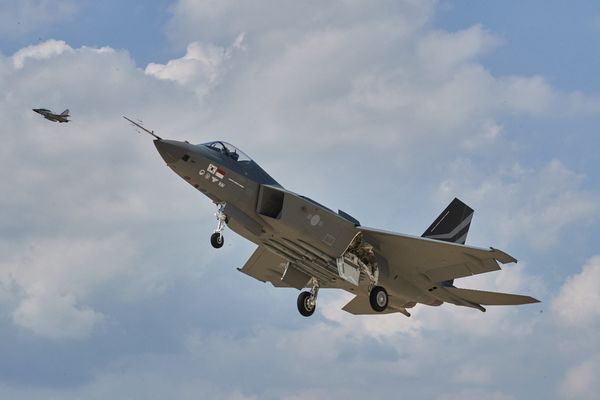 ▲▼南韓自主研發KF-21戰機試飛成功。（圖／翻攝自Facebook／南韓國防採辦計劃署）