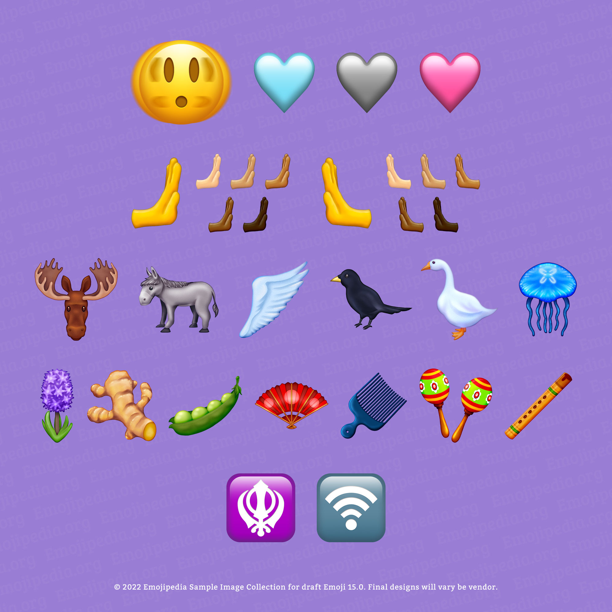 ▲▼ 2022世界Emoji日曝光的新款Emoji。（圖／翻攝自推特）