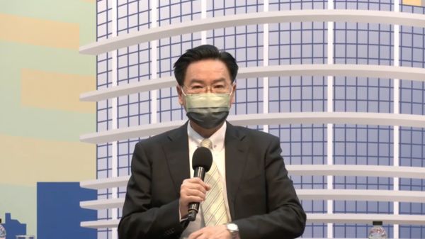 ▲▼ 歐洲議會畢爾副議長訪問團記者會  外交部長吳釗燮。（圖／翻攝自外交部直播）