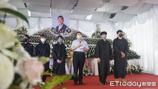 ▲▼湖口鄉長林志華告別式　楊文科不捨：屆滿離開仍留下許多建設。（圖／新竹縣政府提供）