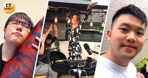 Podcast排行榜前3名的股癌、百靈果、志祺七七都與正成集團有密切合作。（圖／翻攝自志祺七七臉書、凱利蹲下去臉書、謝孟恭臉書）