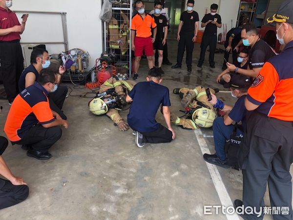 ▲台南市消防局第六大隊7月底開始，針對轄內7個分隊進行強化消防人員救災技能訓練及測驗。（圖／記者林悅翻攝，下同）