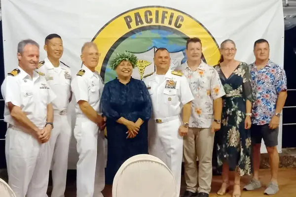 ▲▼帛琉舉辦跨國演習，參與國的代表人合影中不見台灣人的蹤影。（圖／翻攝自Island Times）