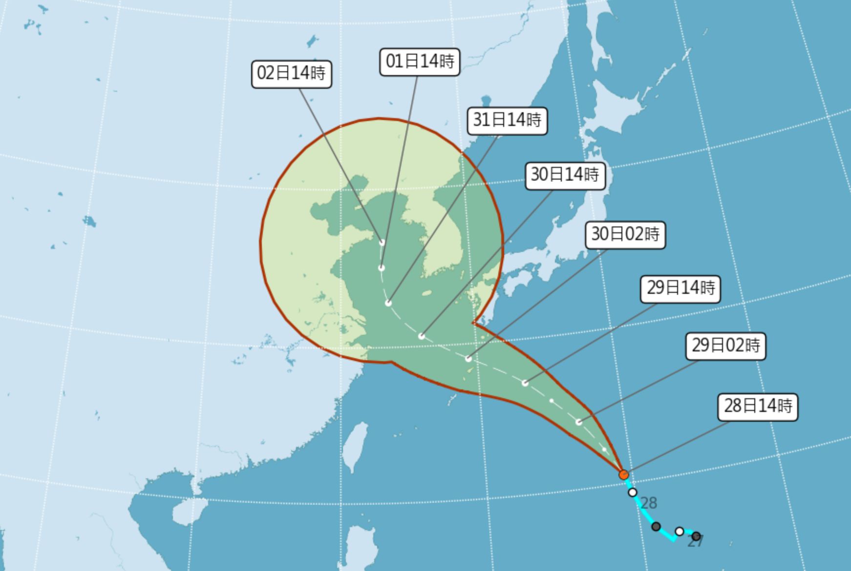 ▲▼             。（圖／氣象局、日本氣象廳）