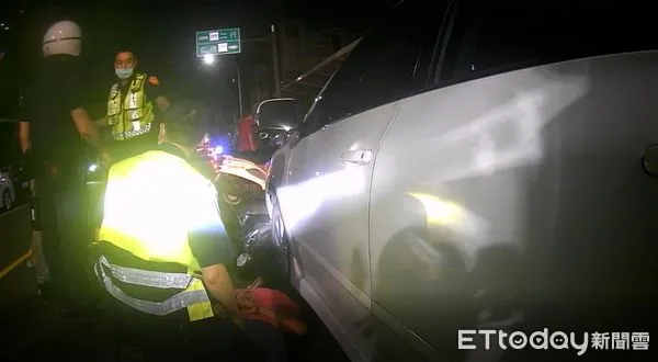 ▲江姓男子7月29日涉嫌酒駕肇事逃逸被警民攔下，經酒測酒測值高達0.84mg/l，全案依公共危險罪及肇事逃逸等罪嫌移送台南地檢署偵辦。（圖／記者林悅翻攝，下同）