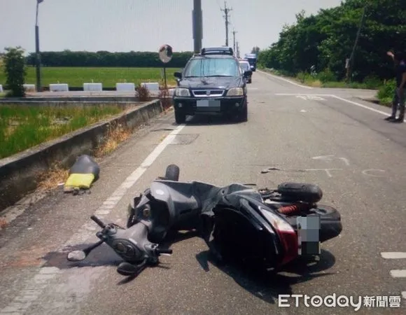 ▲▼雲林縣水林鄉蕃薯村產業道路29日發生一起死亡車禍。（圖／記者蔡佩旻翻攝）