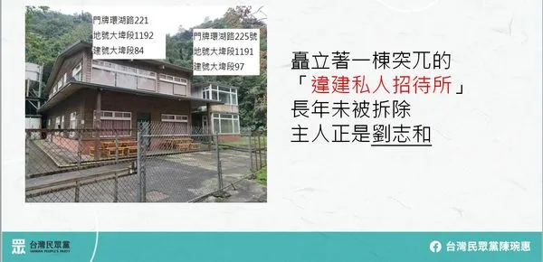 ▲富商劉志和位於宜蘭梅花湖畔之招待所，成為縣長選戰攻防點之一。（圖／陳琬惠提供）