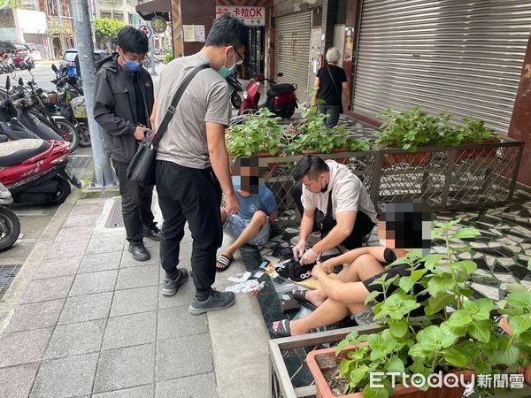 ▲▼ 3名毒蟲在離北市警局僅230公尺的旅館開毒趴，還將「工具」全留下。（圖／記者邱中岳翻攝）