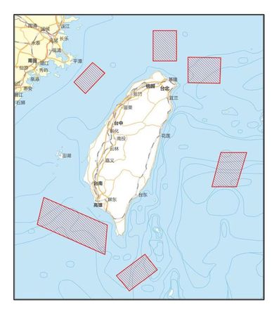 ▲共軍宣布「圍繞台灣」進行實彈射擊　區域圖曝光。（圖／翻攝自環球網）