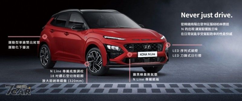 新臺幣 96.9 萬起　Hyundai Kona N Line 新增 GLT-A 車型