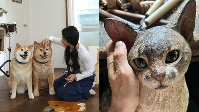 正妹雕刻家「細膩刻劃動物」眼神到位　她傾心描繪生命：每個都是獨一無二