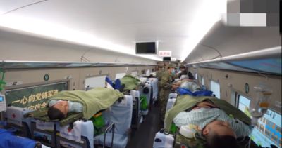 解放軍將高鐵改造成「衛生列車」　演練大批傷員救治、後送