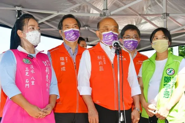 ▲▼行政院長蘇貞昌今（6）日視察「淡水河北側沿河平面道路工程規劃情形」。（圖／行政院提供）