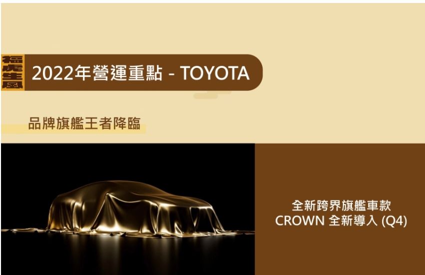 ▲台灣第四季即將引進新一代Crown，首波預計以市場主流的跨界車款為主。（圖／翻攝自TOYOTA）