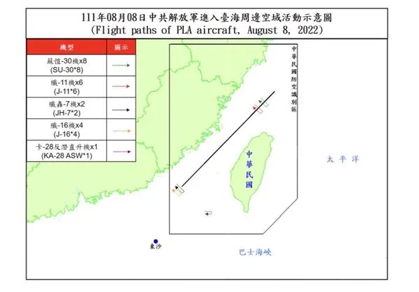 ▲▼0808共機動態。（圖／國防部提供）