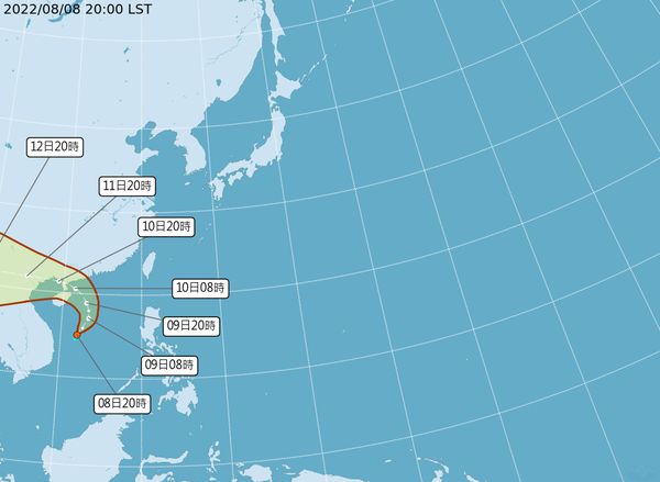 ▲中央氣象局對即將升成的木蘭颱風做出路徑預測。（圖／中央氣象局提供）