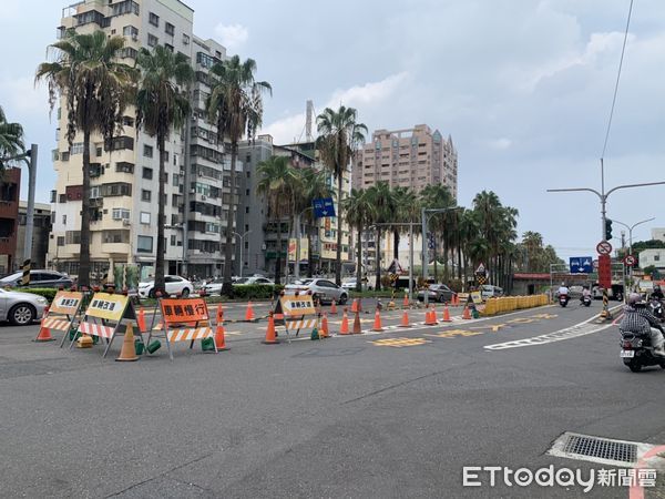 ▲台南市區鐵路地下化工程預計8月16日進行林森路大同地下道下階段交維切換，地下道東西兩向道路將同時施工約9個半月，施工期間單向只剩2車道。（圖／記者林悅翻攝，下同）