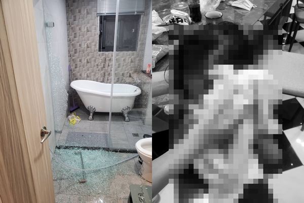 ▲▼宜蘭親子民宿的浴室玻璃門爆裂，3名女童滿身是血。（圖／翻攝臉書／好想住飯店好康.踩雷不藏私）