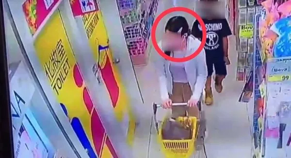 ▲▼高雄氣質女成賊，店員看傻眼。（圖／記者賴文萱翻攝）