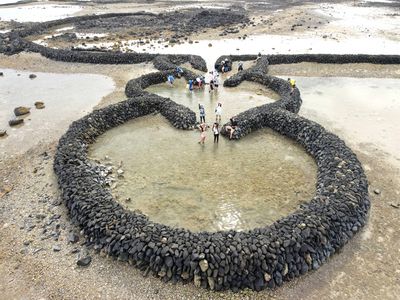 澎湖吉貝新觀景台完工　俯瞰全台唯一三心石滬、夜賞星空