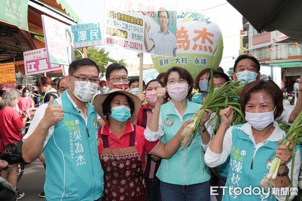 ▲立委黃秀芳披戰袍參選縣長。（圖／記者唐詠絮翻攝）