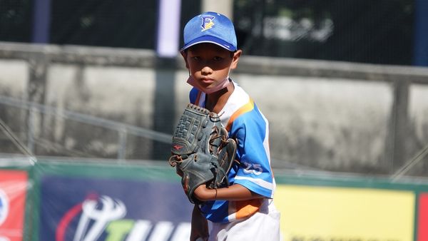 ▲NBA港湖美籍重砲艾德克，台北波特少棒台美混血歐祖樂，藍色閃電林彥廷先發3局無責失。（圖／台灣世界少棒聯盟提供）