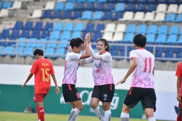 ▲▼  台中藍鯨女足3比2擊敗緬甸ISPE WFC           。（圖／台中藍鯨提供）