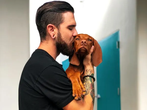 ▲▼研究發現，男性在交友軟體頭像放上和狗狗的合照將讓配對機率大增。（圖／取自免費圖庫Pexels）