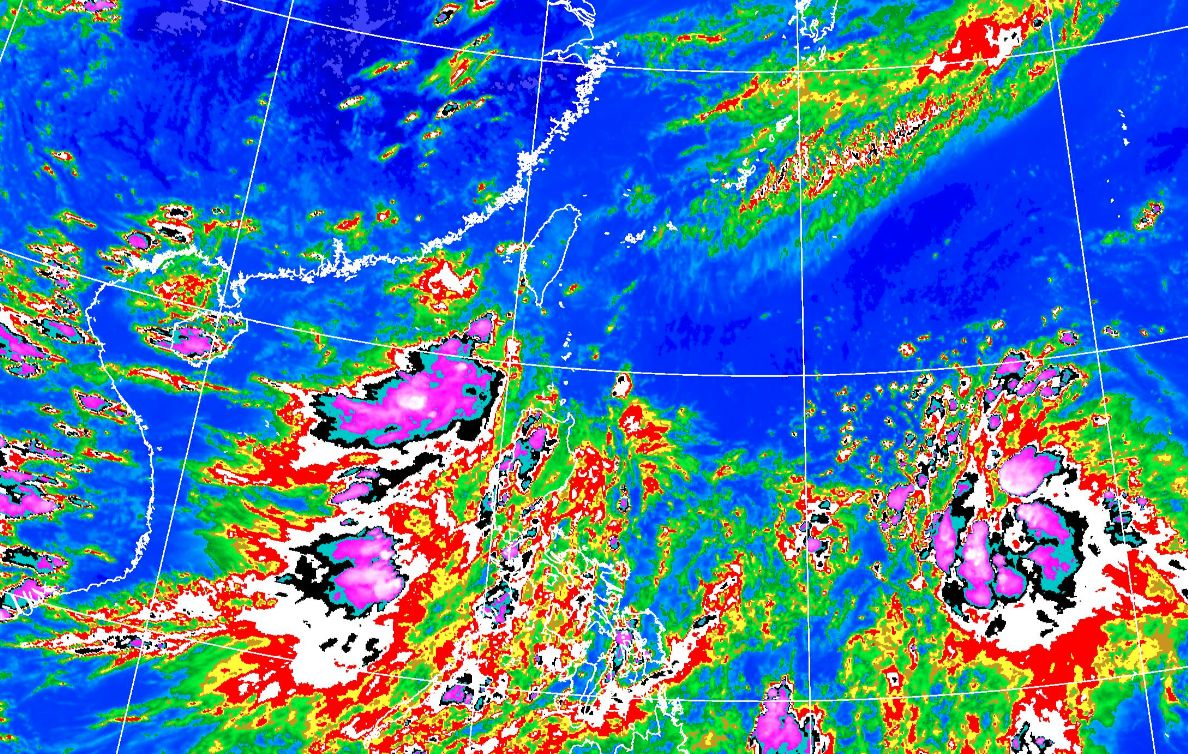 ▲台灣南側低壓帶下週將有利於熱帶系統發展。（圖／氣象局）
