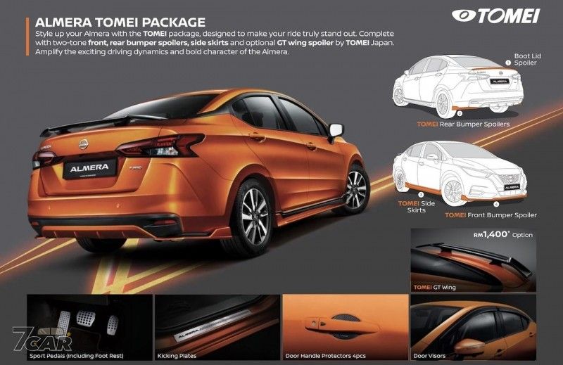 升級個性化套件　Nissan Almera Tomei Package 於馬來西亞登場