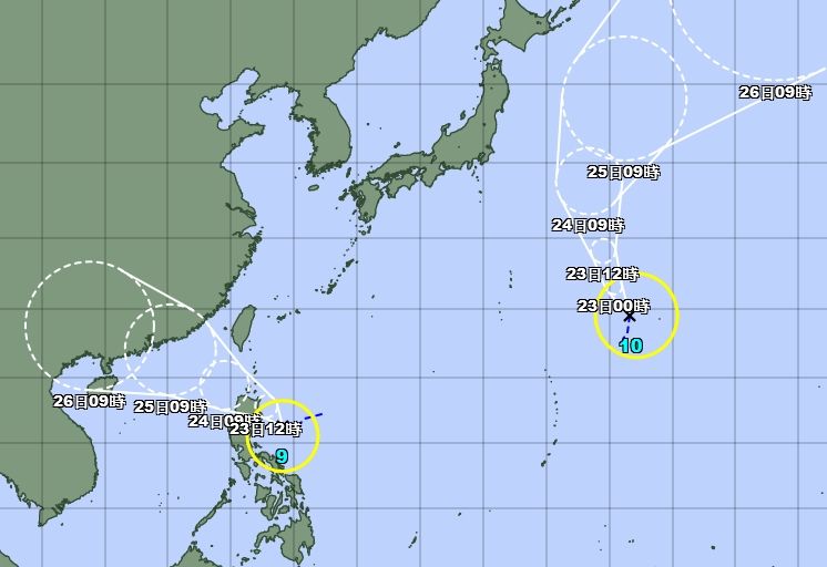 ▲▼今年第10號颱風「蝎虎」生成。（圖／翻攝日本氣象廳）