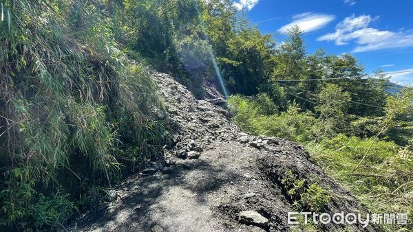 ▲能高越嶺步道西段0.5K處於8月上旬即發生崩塌和落石。（圖／翻攝「天池山莊大小事」臉書社團）