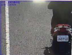 ▲▼台南殺警案，2警遭割喉，嫌犯機車車牌。（圖／民眾提供）