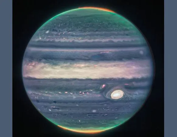 ▲NASA曝光韋伯望遠鏡拍攝的超清晰木星「大紅斑」照。（圖／翻攝自臉書「NASA`s James Webb Space Telescope﻿」）