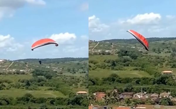 滑翔傘失控「空中恐怖轉圈」　26歲男墜落40m當場身亡畫面曝光。（圖／翻攝自YouTube）